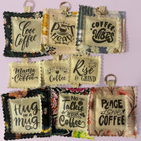 Load image into Gallery viewer, Coffee Keychain Charm – Handmade Gift for Coffee Lovers Bag Tag