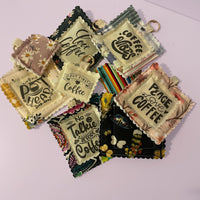 Load image into Gallery viewer, Coffee Keychain Charm – Handmade Gift for Coffee Lovers Bag Tag