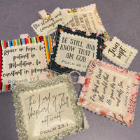 Load image into Gallery viewer, Bible Verse Bag Charm – Scripture Tag with Metal Clasp Attachment