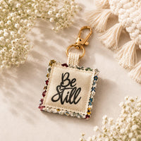 Load image into Gallery viewer, Positive Affirmation Bag Charm Handmade Keychain Accessory Motivational Quote Design Inspirational Gift Item Versatile Attachment Clip Purse Decoration Charm Backpack Zipper Pull Tote Personalization Accessory Scalloped Edge Fabric Patch