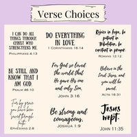 Load image into Gallery viewer, Bible Verse Bag Charm – Scripture Tag with Metal Clasp Attachment