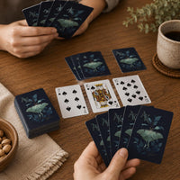 Load image into Gallery viewer, Custom Playing Cards – Vintage Moth Botanical Design Personalized Gift