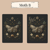 Load image into Gallery viewer, Custom Playing Cards – Vintage Moth Botanical Design Personalized Gift