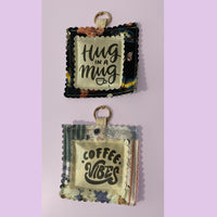 Load image into Gallery viewer, Coffee Keychain Charm – Handmade Gift for Coffee Lovers Bag Tag