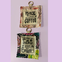 Load image into Gallery viewer, Coffee Keychain Charm – Handmade Gift for Coffee Lovers Bag Tag